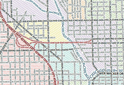 Foto: Chicago typografische Karte 2 Chicago typografische Karte 2